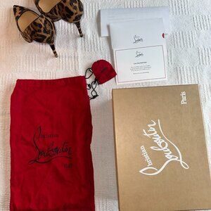 Christian Louboutin Kate 100 Pony Leopard Louxour/Kid